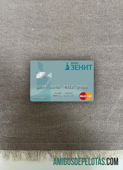 Banco Russo ZENIT Mastercard Photolook Front exemplo